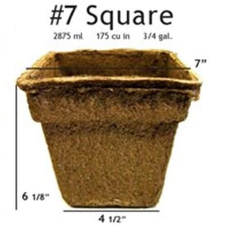 Cowpots CowPots No 7 Square Pot - 24 pots #7 Sq (24)